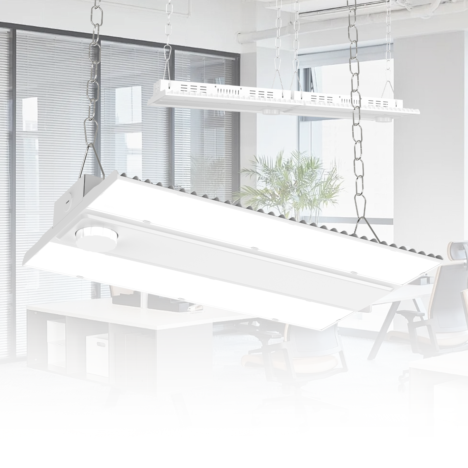 Linear LED High Bay Fixture - Sensor Ready - 320W - Wattage & CCT Selectable - 4 Pack Gielight