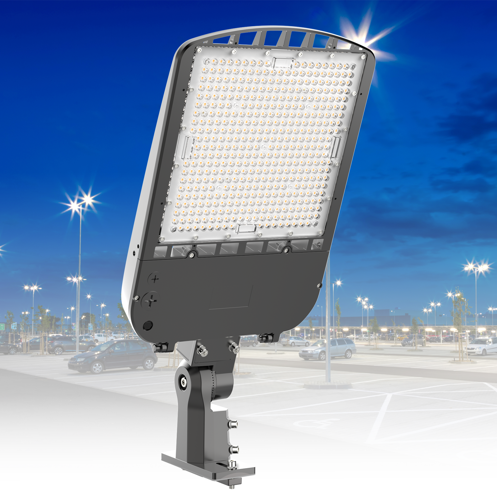 LED Shoebox Area Light - 300-240-200W - Wattage Selectable - 100-347 VLOT - 1 Pack Gielight