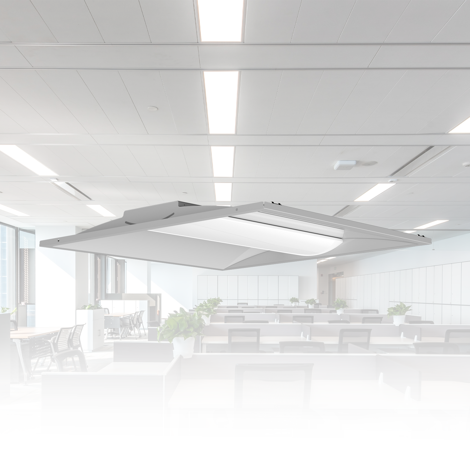 2x2 FT LED Troffer - Watts 30-35-40 - Kelvin 3500-4000-5000 - Wattage & CCT Selectable - 4 Pack