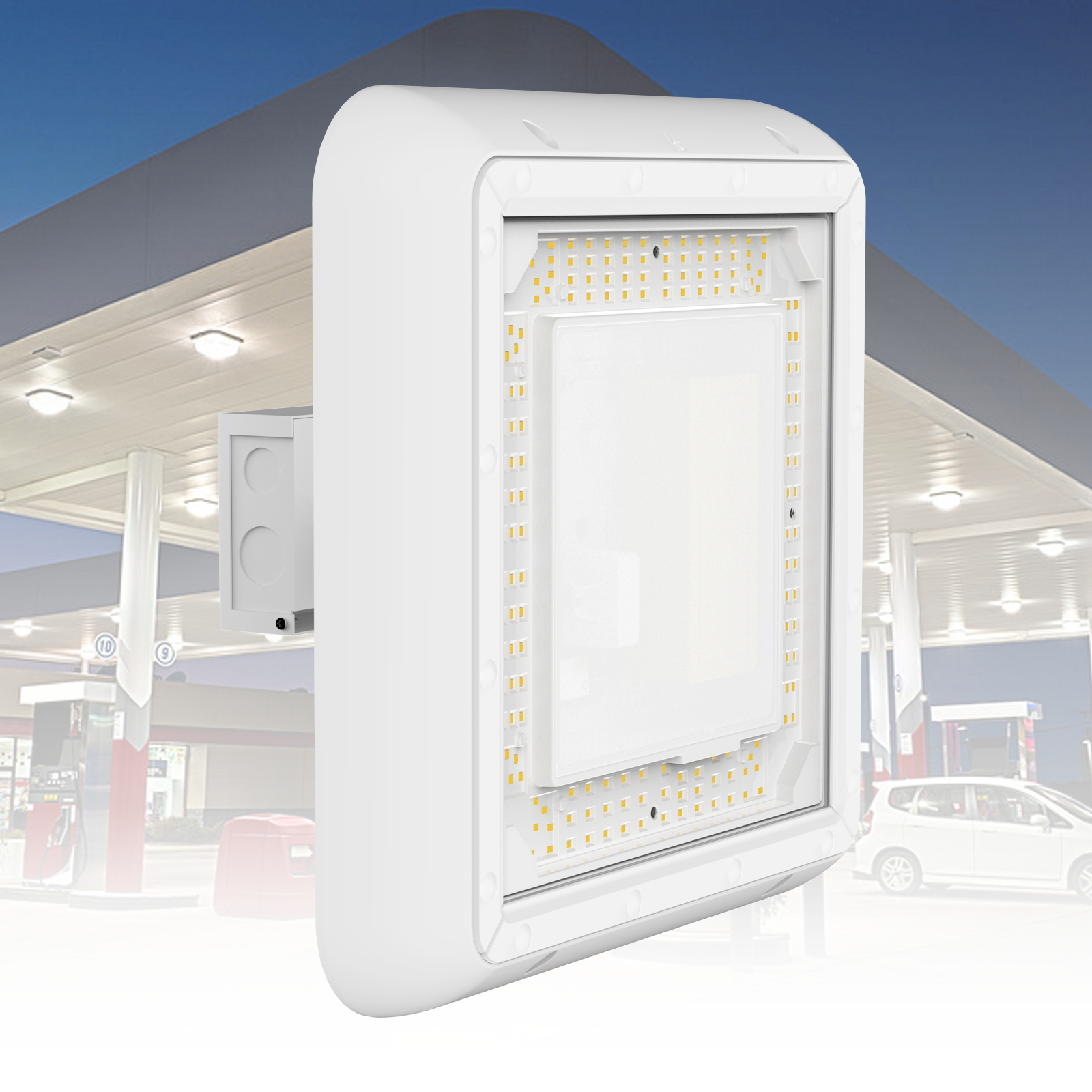 LED Canopy Light - 200W - Sensor Ready - Wattage & CCT Selectable