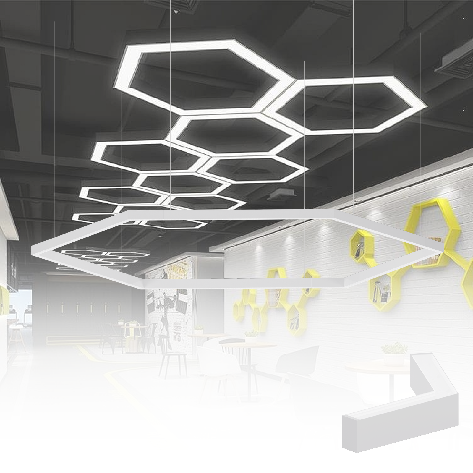 8 FT LED Linear Hanging (Suspended) Light - 80W - Second Generation Gielight