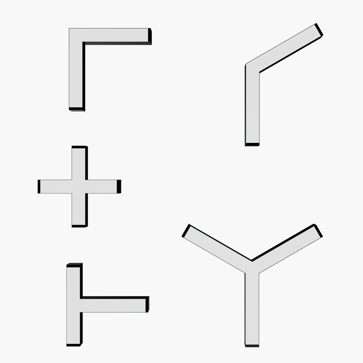 Linking bracket - Office lamp - I / L / T / X shape (Not sold separately) Gielight