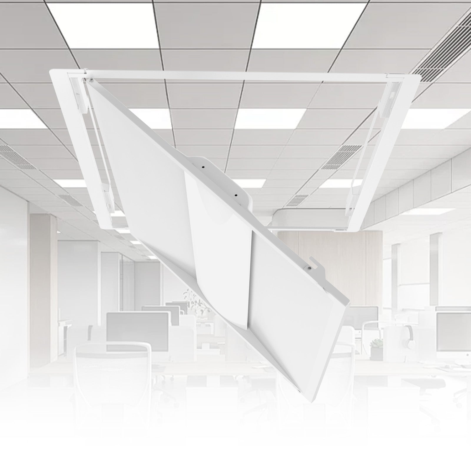 2x2 FT LED Troffer Rerofit Kit- Watts 30-25-20 - Kelvin 3500-4000-5000 - Wattage & CCT Selectable - Microwave and Bluetooth Ready- 4 Pack Gielight