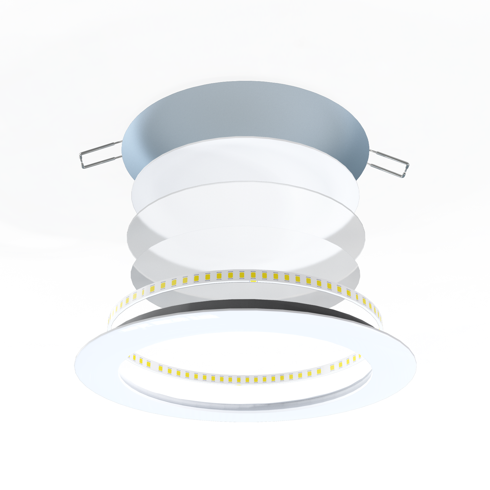 6 Inch LED Slim Panel Recessed Celing Light, 2700K-5000K Selectable,  1500LM, IC & Damp Rated ETL & FCC, White Gielight