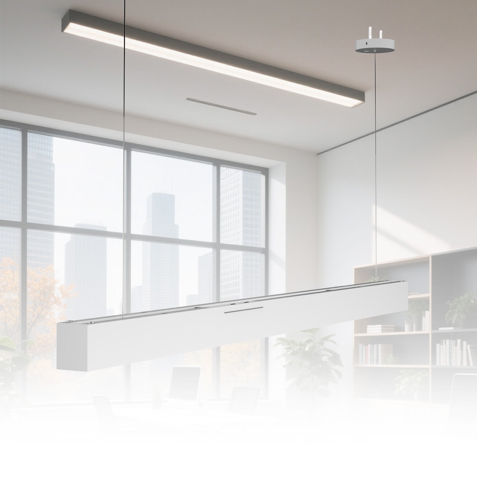 8 FT LED Linear Hanging (Suspended) Light - 80W - 2 Pack Gielight