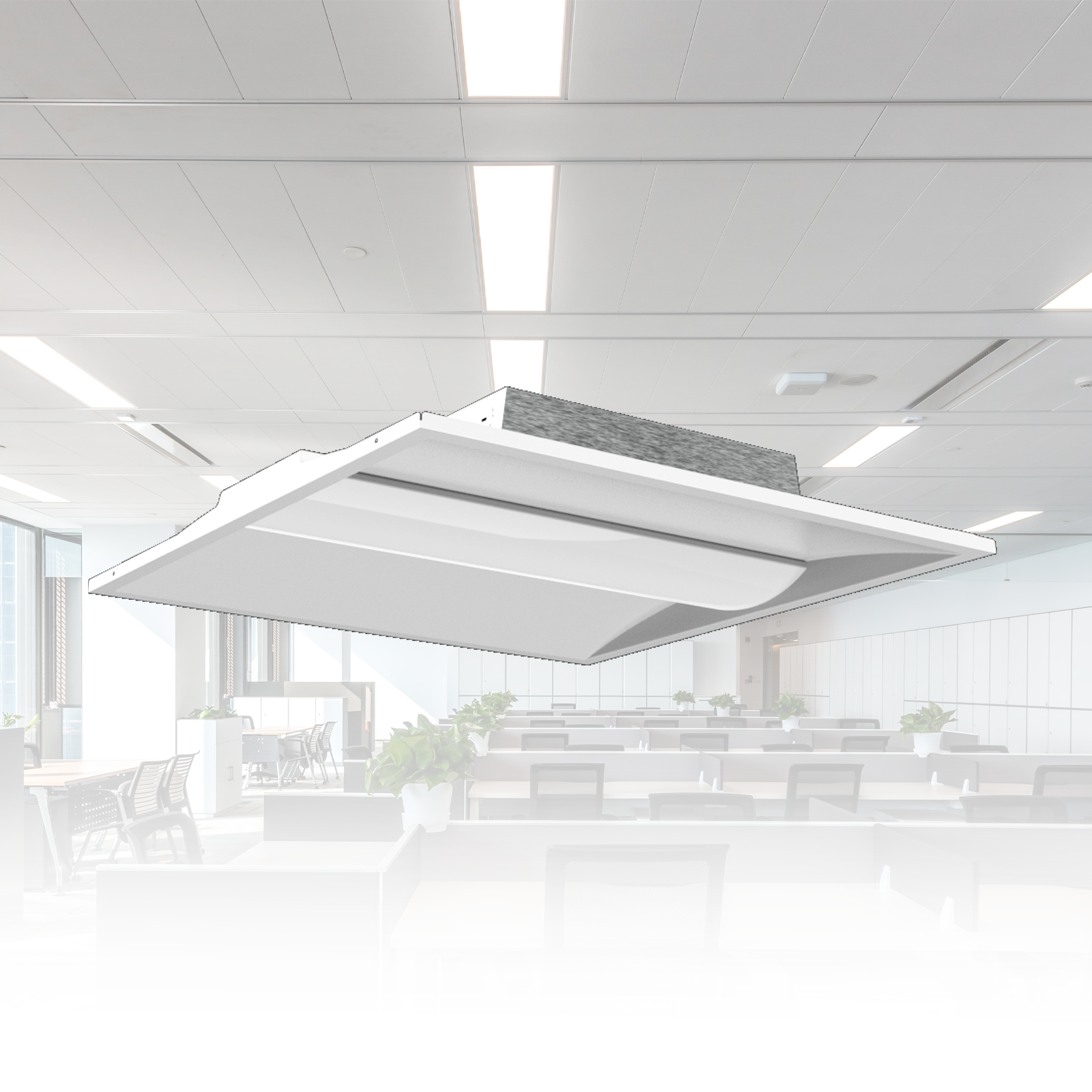 2x2 FT LED Troffer - Watts 30-35-40 - Kelvin 3500-4000-5000 - Wattage & CCT Selectable - 4 Pack Gielight