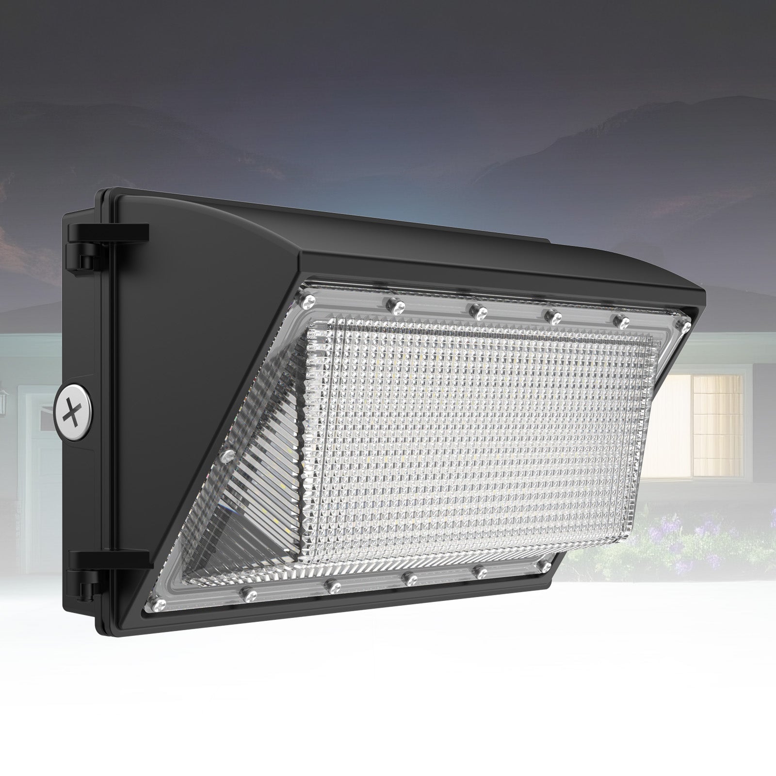 LED Wall Pack - Photocell - 120W - Wattage & CCT Selectable - 1 Pack Gielight